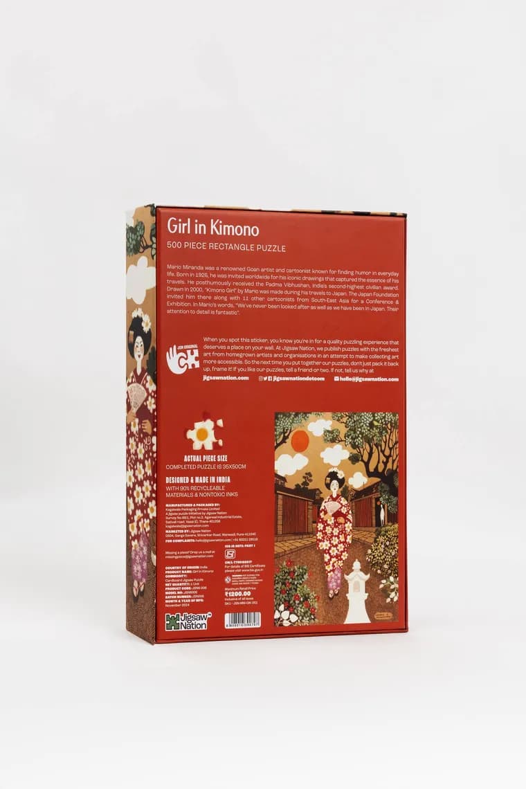 Girl in Kimono 500 piece puzzle thumbnail 3