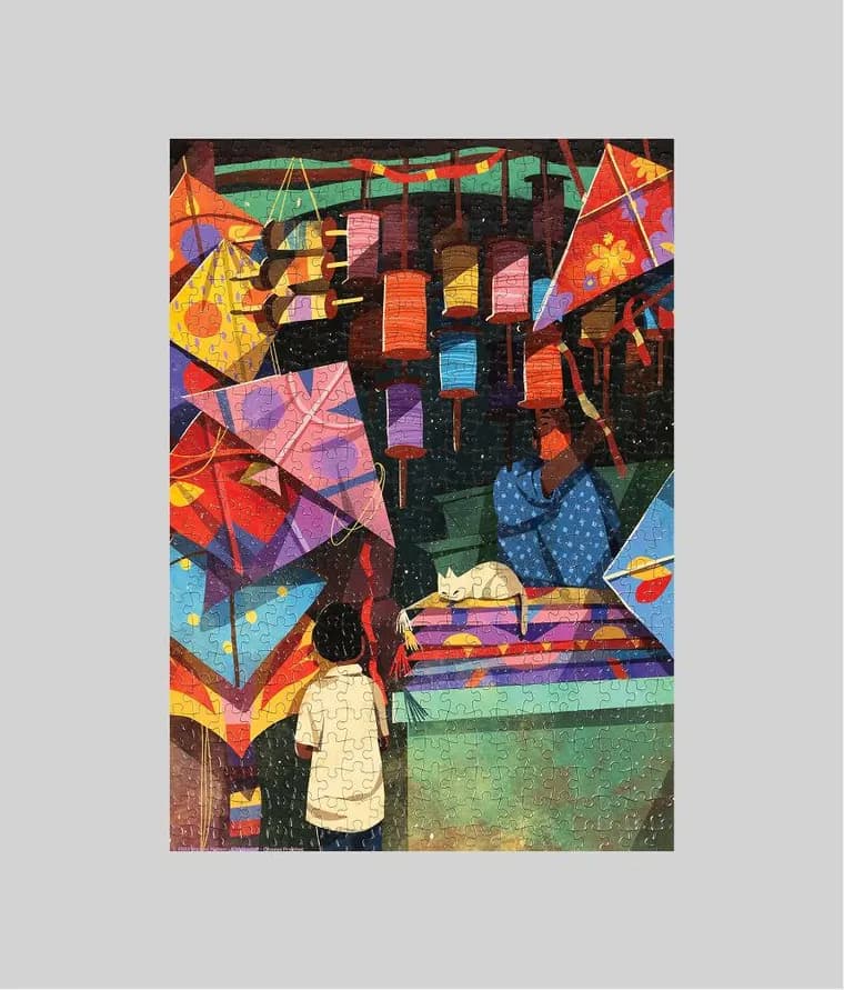 Kite Market 500 piece puzzle thumbnail 2