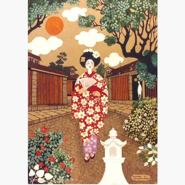 Girl in Kimono 500 piece puzzle thumbnail 5