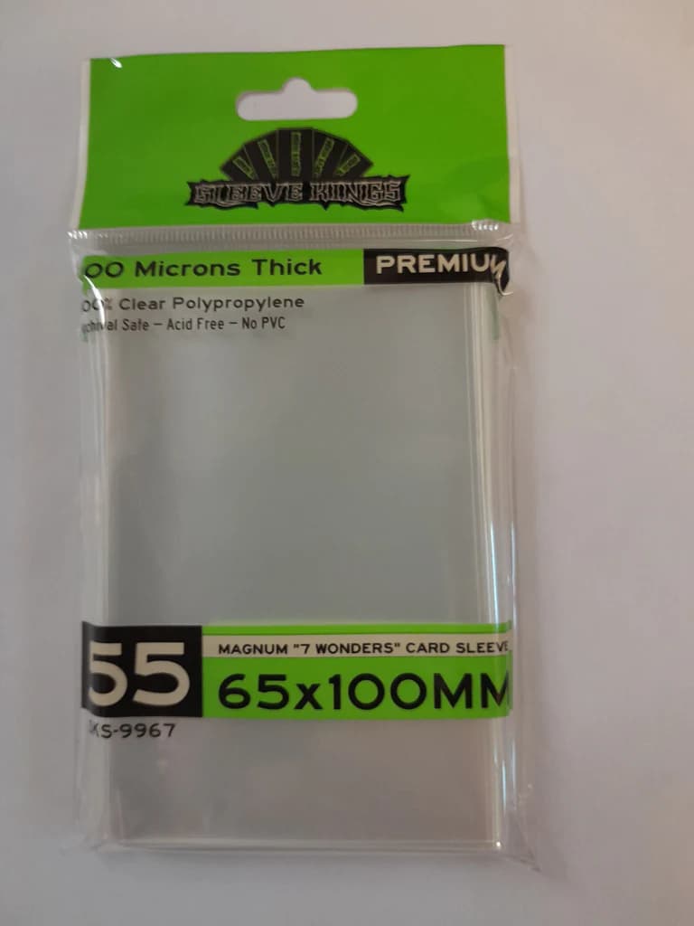 Sleeve Kings: Magnum 7 Wonders Sleeves 65mm x 100mm (55, 100 Microns) thumbnail 2