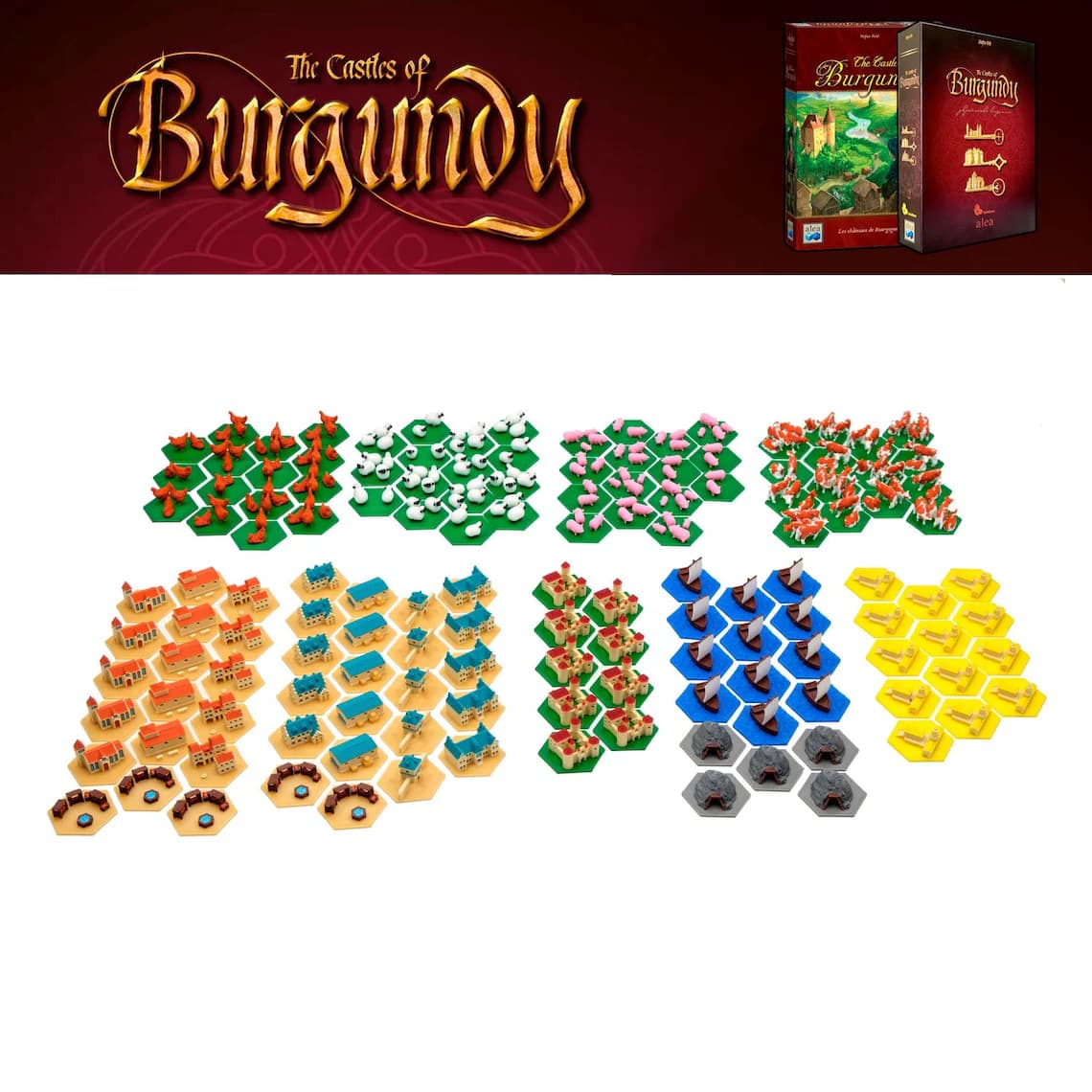 Castles of Burgundy 3D Tiles view 1
