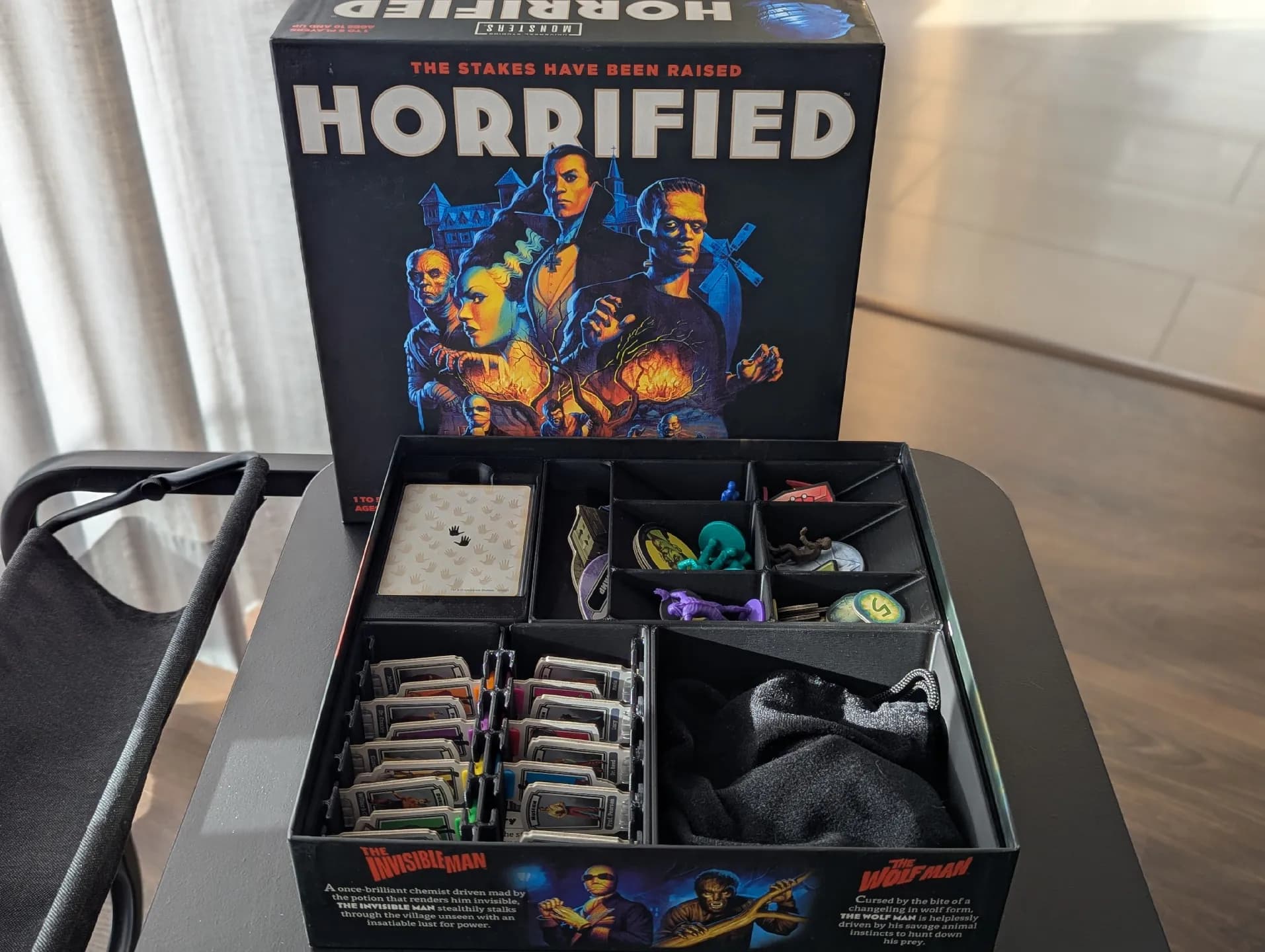 Horrified Board game insert view 1