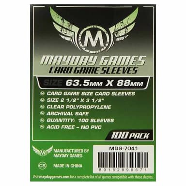 Mayday: Card Game Sleeves 63.5mm x 88mm Green (100) view 1