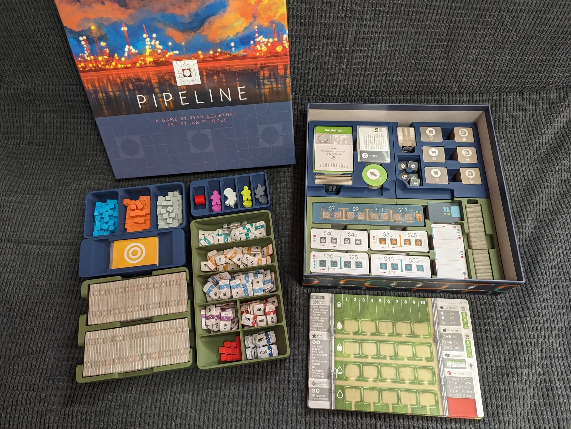 Pipelines board game insert view 1